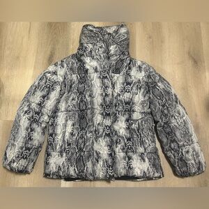 Vince camuto Snake Print Puffer Jacket